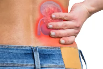 A person experiencing kidney stone pain, preparing for radical or partial nephrectomy surgery.